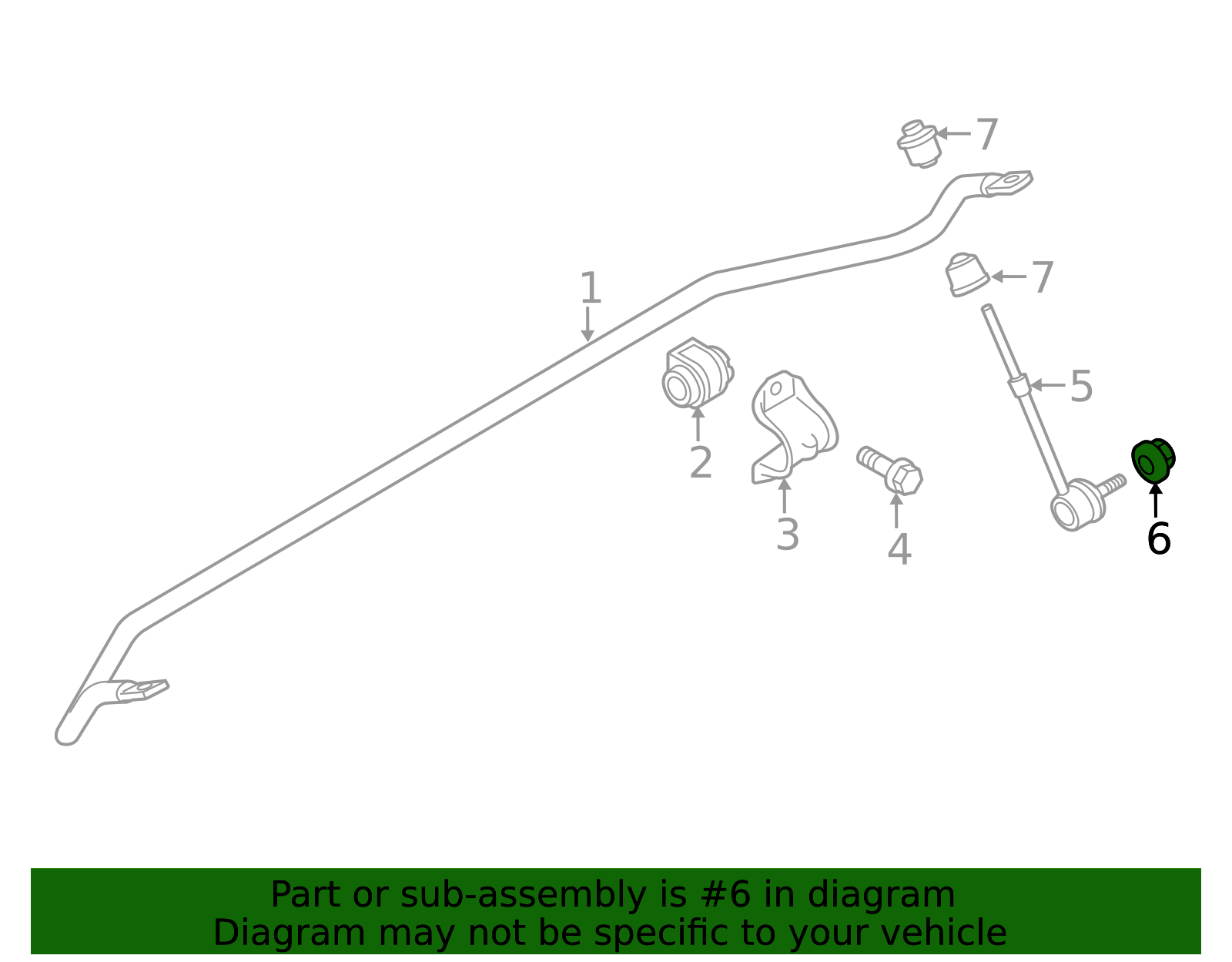 S442 Suspension Stabilizer Bar Link Nut W520213-S442 | OEM Parts Online