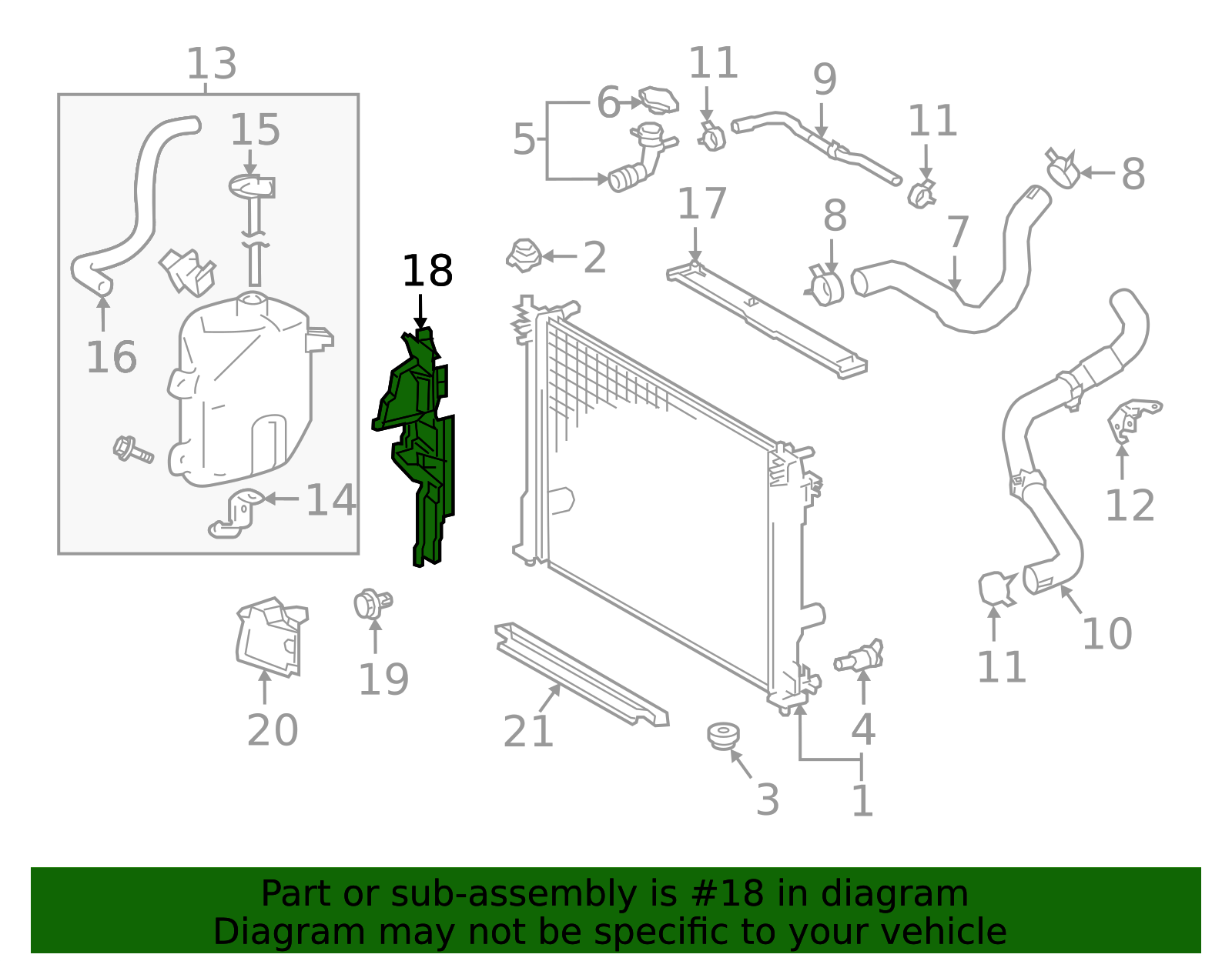 16595-25030 - Radiator Support Baffle 2018 Toyota Camry | Longo Toyota ...