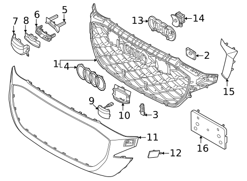 Grille for 2025 Audi RS Q8 #0