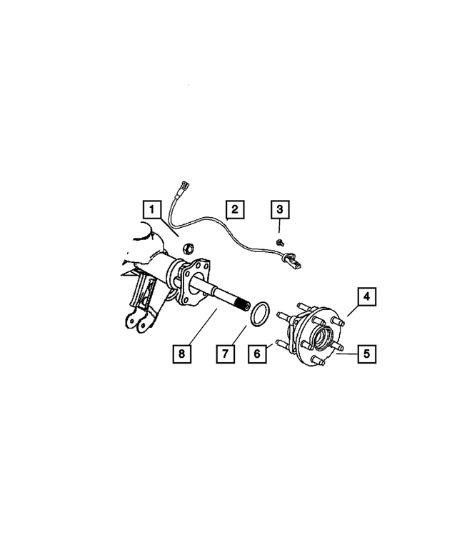 6101688 - Rear Axle; Corporate 213 MM; Differential and Drive Line: Hex Lock Nut, Mounting for Mopar Image