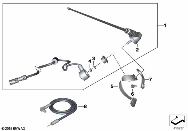 65217728901 - Audio, Navigation, Information Systems: Antenna - Ask for BMW-Motorrad Image
