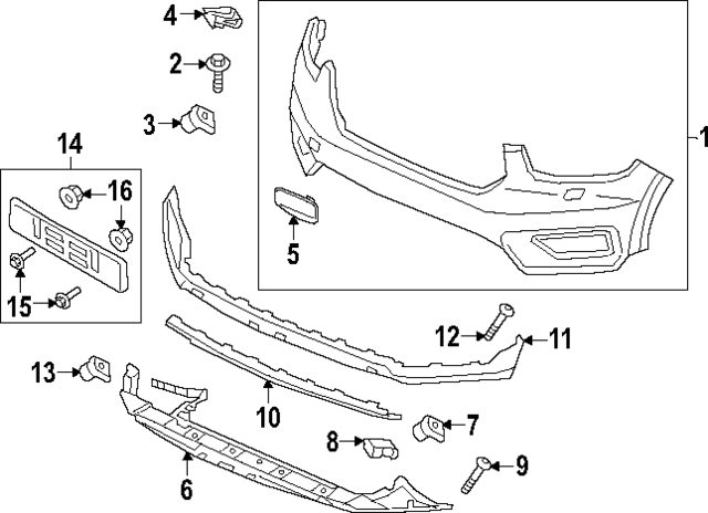36010673 - : Bumper Cover for Volvo: XC40, XC40 Recharge Image
