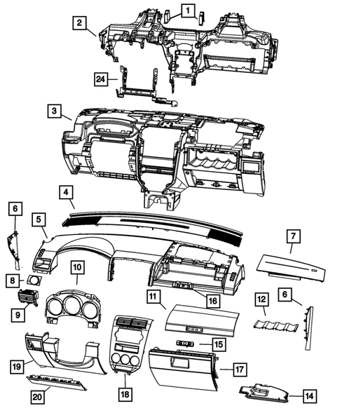 Instrument Panel for 2009 Dodge Caliber #0