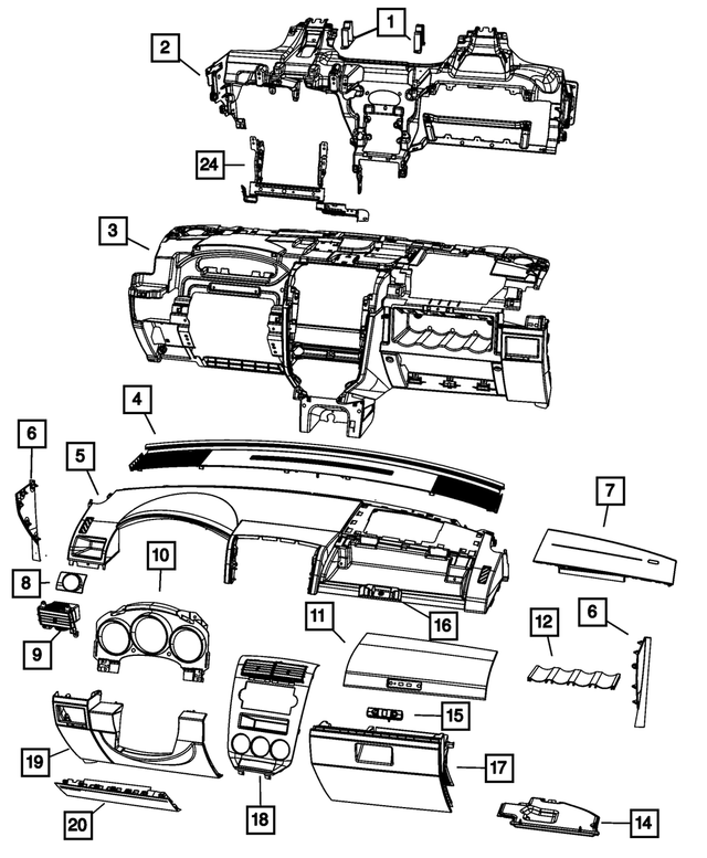 YD46DK5AC - : Air Bag Module Cover for Mopar Image