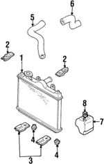 B63115202A - Cooling System: Radiator Mount Bushing for Mazda: 323 Image