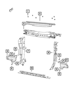 68395134AA - Cooling: Air Inlet Baffle for Jeep: Cherokee Image
