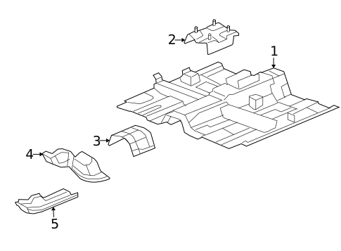 Floor & Rails for 2009 Saturn Aura #0