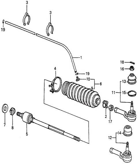 Tie Rod for 1984 Honda Accord #0