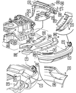 1CR60TZZAE - Frame, Bumper, and Fascia: Rear Fascia for Mopar Image