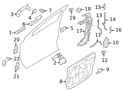 Front Door for 2009 Lincoln MKX #1