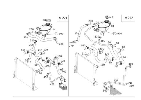 Expansion Reservoir, Mount and Hoses for 2011 Mercedes-Benz E63 AMG #0