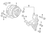 11515767 - Electrical: Alternator Bracket Bolt for GM Image