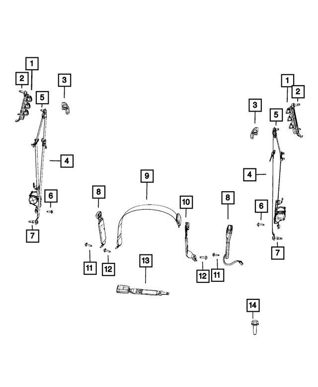 6TB351X7AA - : Buckle Assy-s/belt Buckle Assy, Right Or Left for Mopar Image