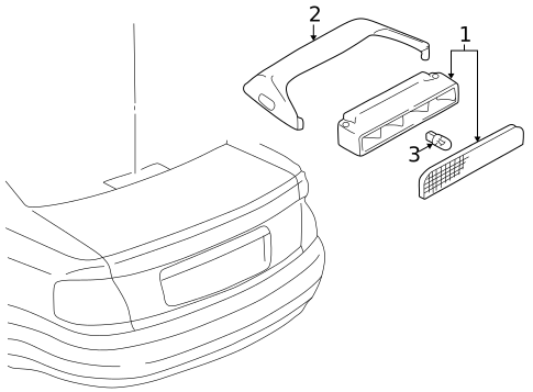 High Mounted Stop Lamp for 2002 Audi S8 #0