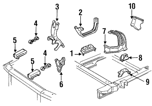 Engine & Trans Mounting for 1991 Chevrolet Lumina #0