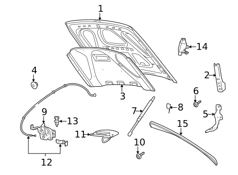Hood & Components for 2005 Mercury Grand Marquis #0