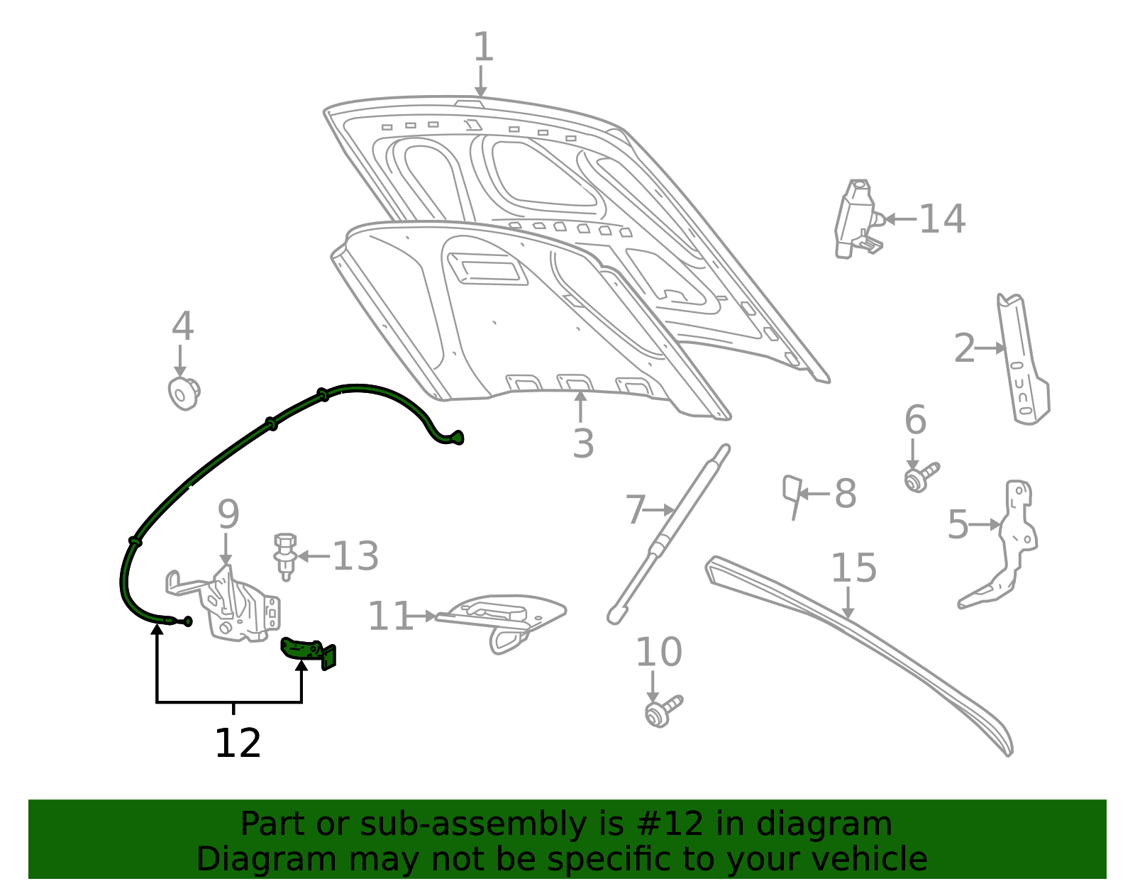 Ford Crown Victoria Town Car Grand Marquis Hood Latch Release Handle ...
