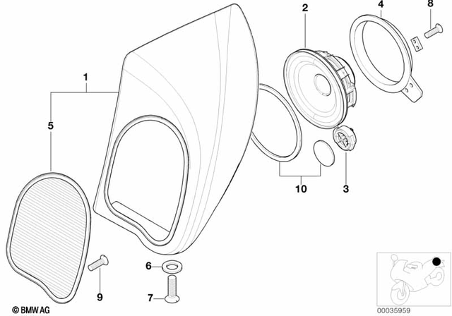 52537685415 - : Armrest Left for BMW-Motorrad Image