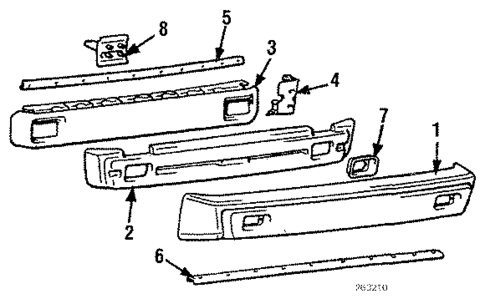 Bumper & Components - Rear for 1986 Dodge Colt #0