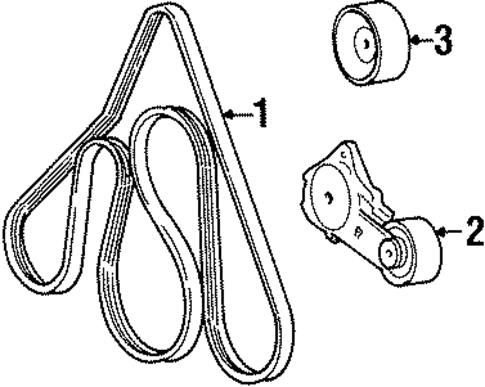 Belts & Pulleys for 2001 Lincoln Town Car #0