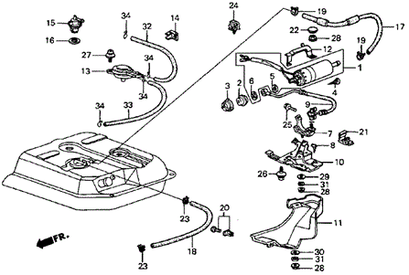 Fuel Pump (PGM-FI) for 1986 Honda Civic #0