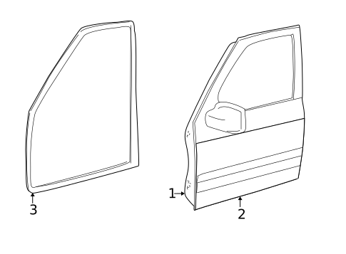 Door & Components for 2002 Land Rover Range Rover #1