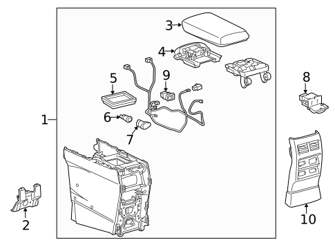 Center Console for 2015 Lexus RX350 #2