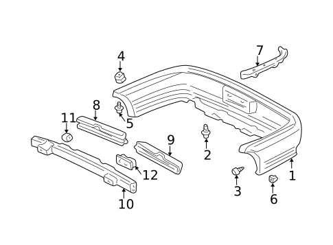 Bumper & Components - Rear for 2003 Acura TL #0