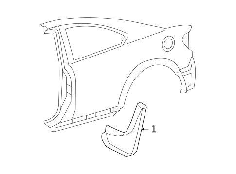 Exterior Trim - Quarter Panel for 2009 Scion tC #0