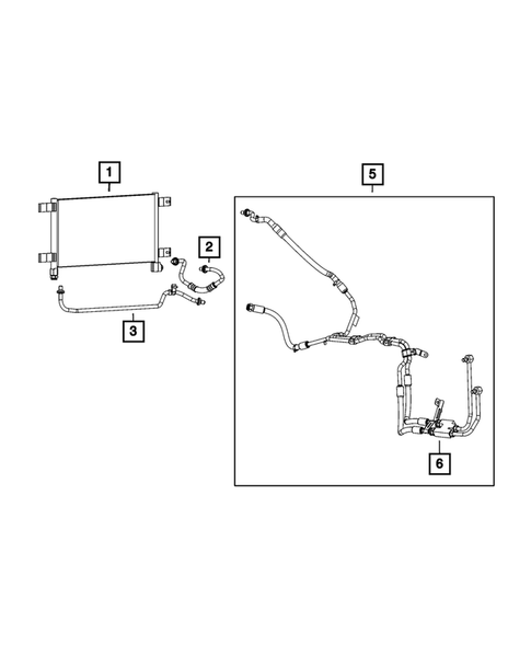 Transmission Oil Cooler, and Lines for 2014 Ram 2500 #0