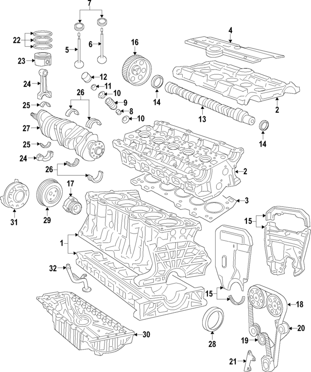36001923 - : Engine Short Block for Volvo Image