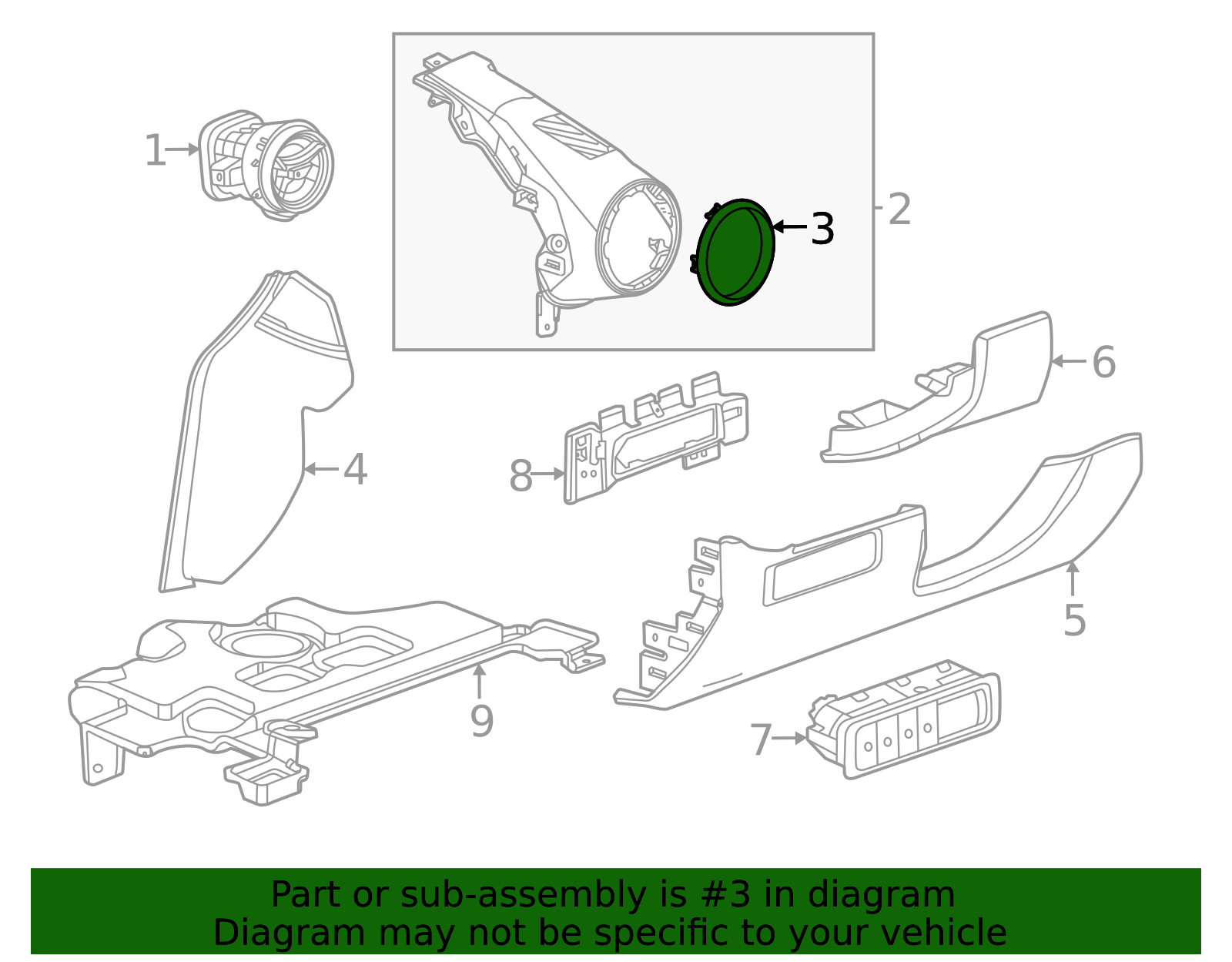 2024-2026 Chevrolet Equinox EV Trim Ring 85542901 GM | GMPartsDirect.com