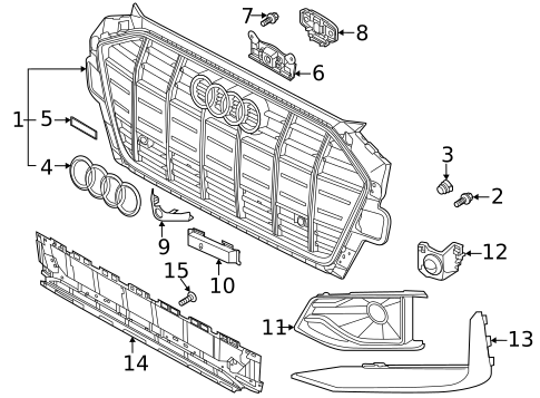 Grille & Components for 2023 Audi A4 allroad #0