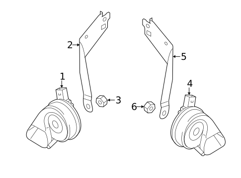 Horn for 2012 Volkswagen Touareg #0