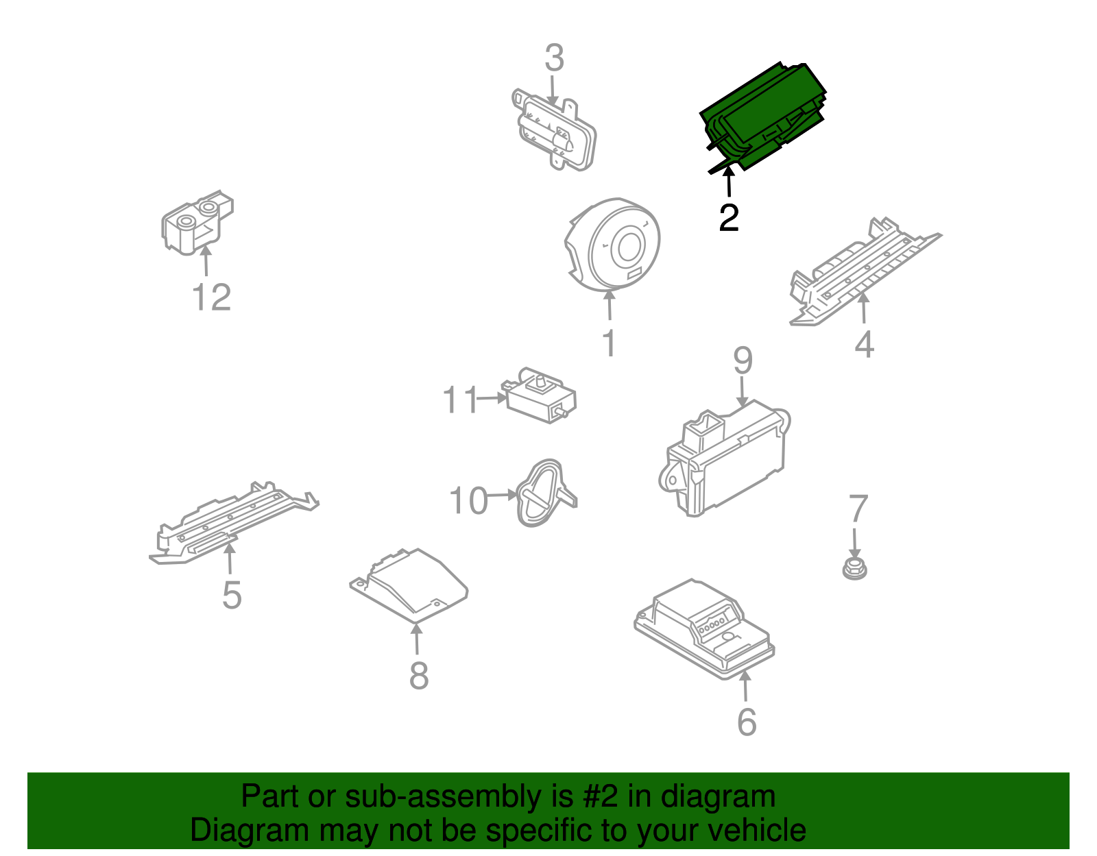 Passenger Air Bag - BMW (72-12-7-016-809)