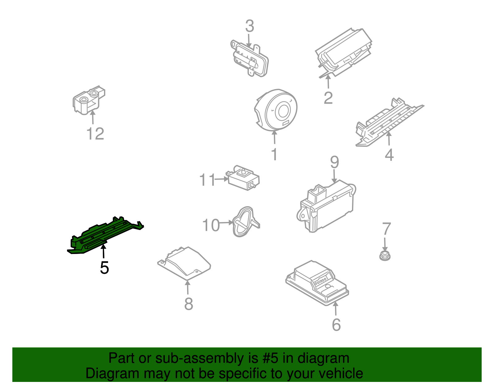 Knee Inflator Module - BMW (72127055828)