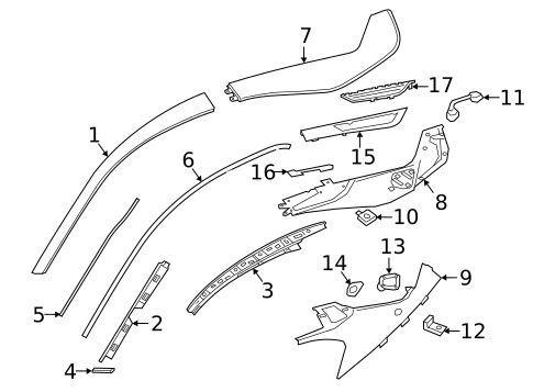 Exterior Trim - Pillars for 2020 BMW i8 #0
