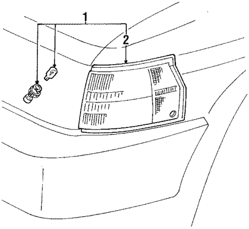 Marker & Signal Lamps for 1989 Toyota Tercel #0