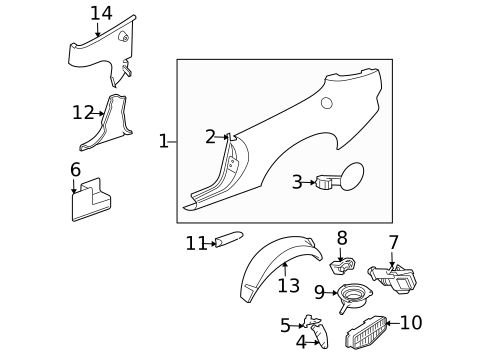 Inner Components for 2005 Jaguar XKR #1