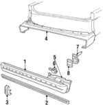 D8BZ17765A - Body: Energy Absorber Spacer for FORD Image