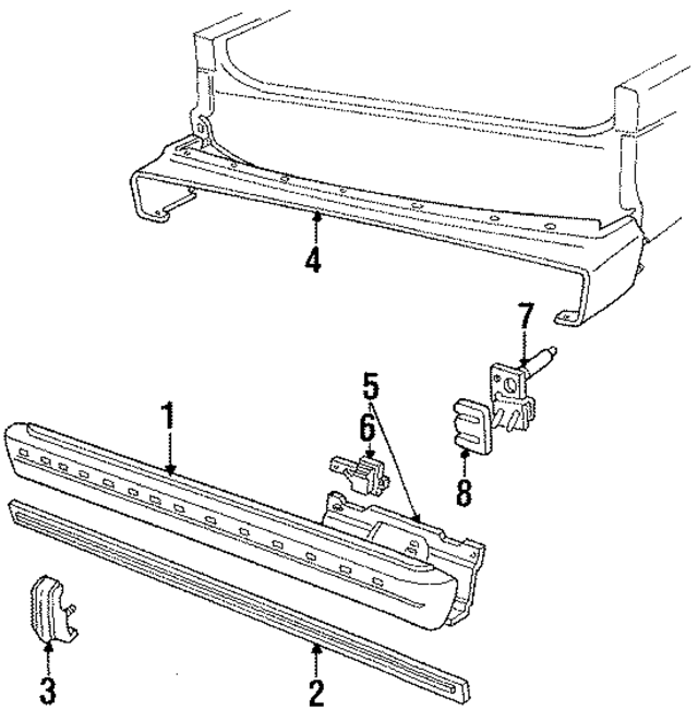 D8BZ17765A - Body: Energy Absorber Spacer for Ford: LTD | Mercury: Marquis Image