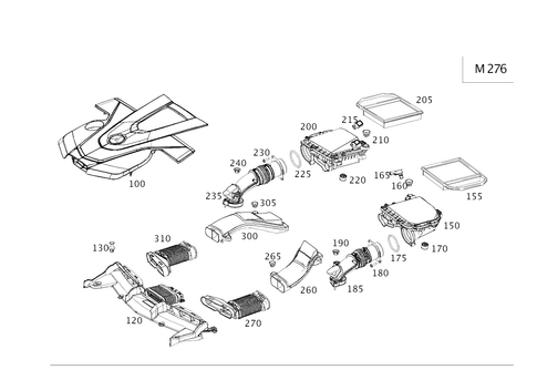 Gasoline Vehicle Air Intake for 2017 Mercedes-Benz E43 AMG #0