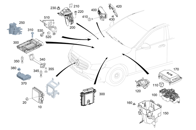 213540012464 - Electrical Equipment and Instruments: Equipment Compartment for Mercedes-Benz: AMG GT 43, AMG GT 53, AMG GT 63, AMG GT 63 S, AMG GT 63 S E Performance, CLS450, CLS53 AMG, E300, E350, E400, E43 AMG, E450, E53 AMG, E63 AMG S, GLC300, GLC43 AMG, GLC63 AMG, GLC63 AMG S Image image