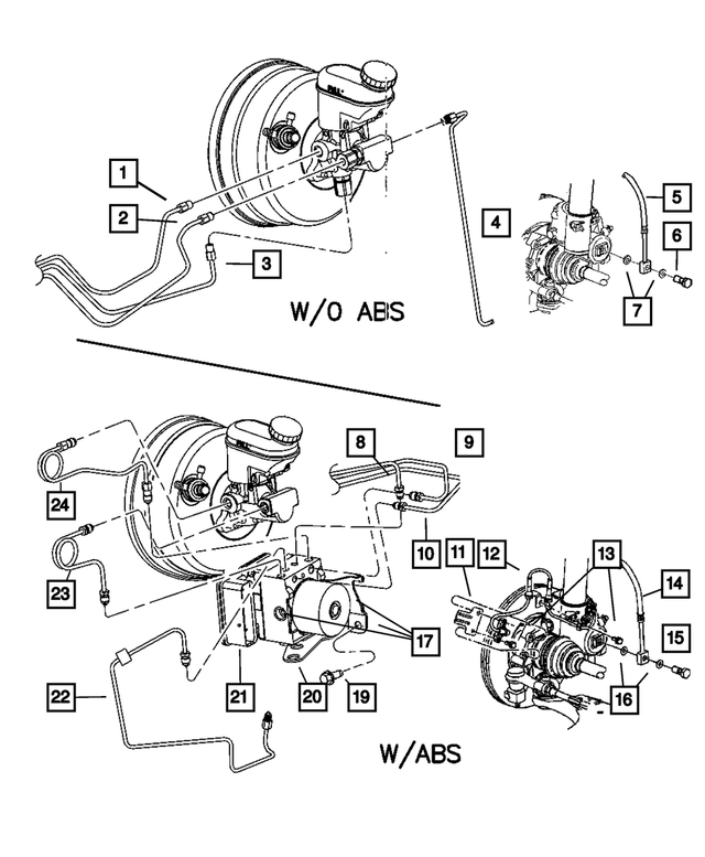 5085387AE - : Brake Tube, Master Cylinder To Hcu, Secondary for Mopar Image