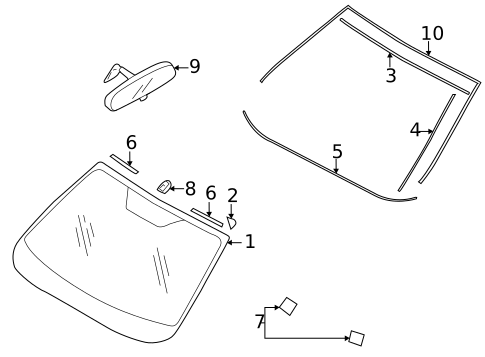 Glass - Windshield for 2021 Subaru WRX #0