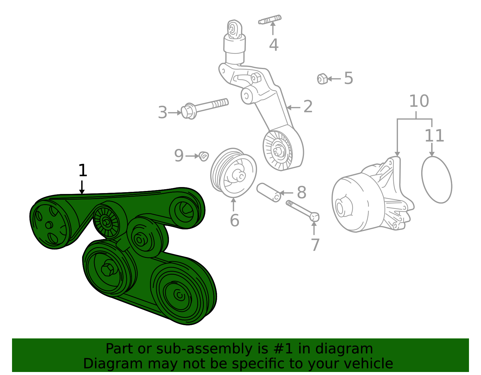 99366 2000-2005 Toyota MR2 Spyder - Serpentine Belt 99366-J1690 | Sparks Parts