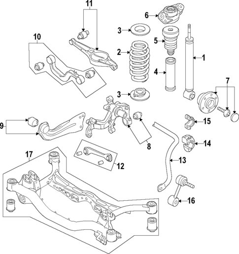 Rear Suspension for 2009 Volkswagen Passat #1