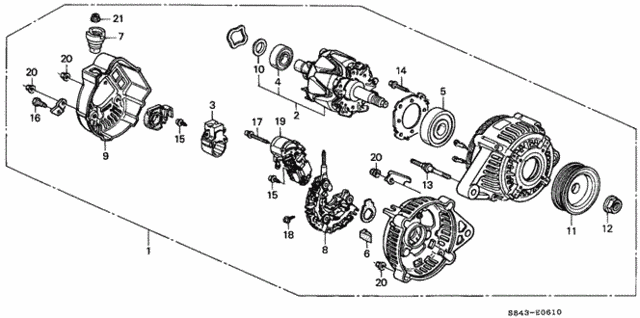 Alternator (Denso) for 2002 Honda Accord #0