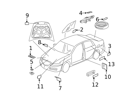 Information Labels for 2004 Acura TL #0