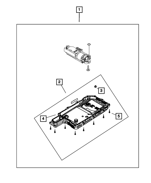 68507897AA - Transmission: Transmission Oil Pan And Filter for Mopar Image